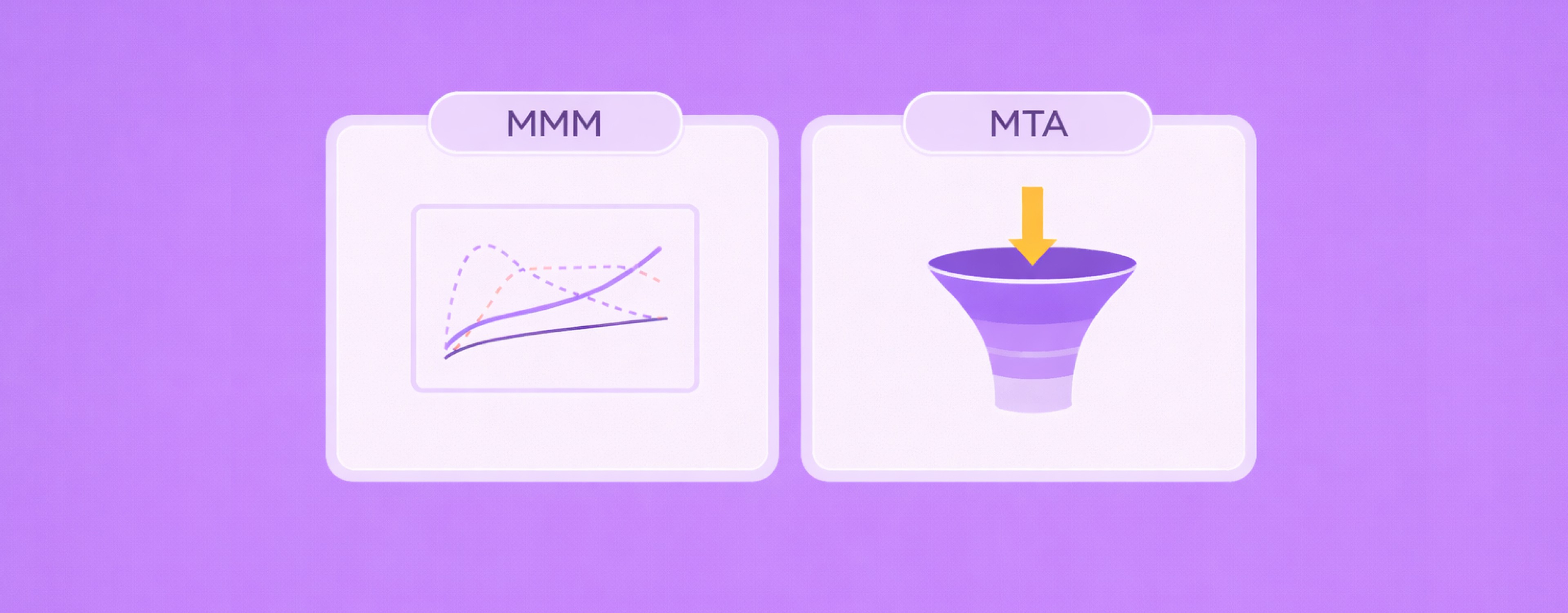 Image showing difference between MMM and multi-touch attribution.
