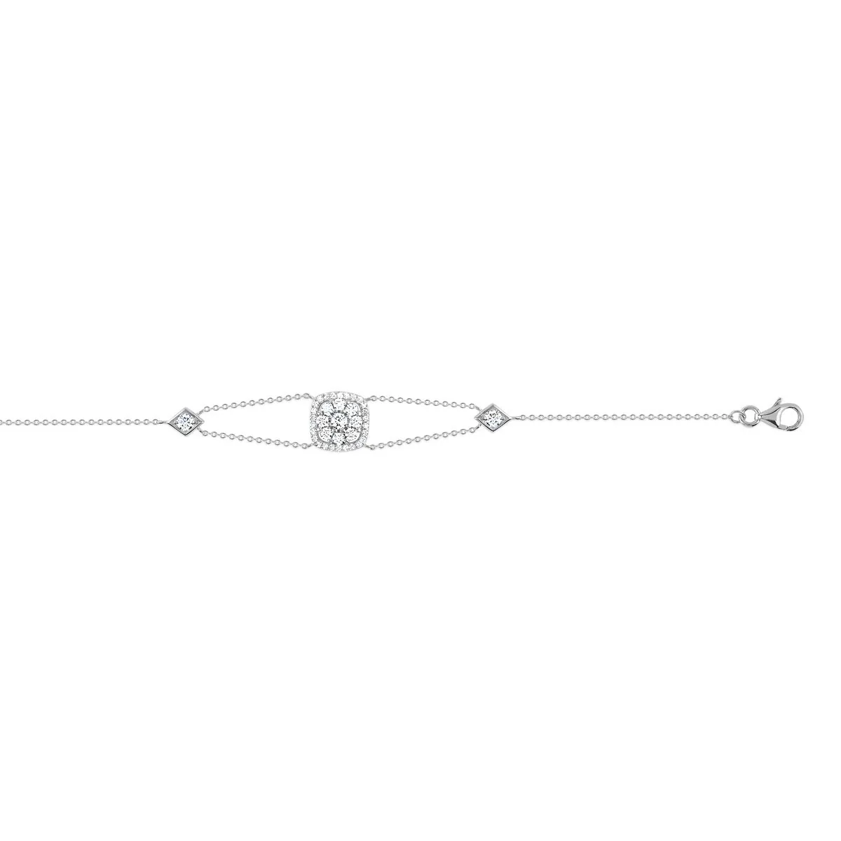 Bracelet en argent 925 serti d'oxydes de zirconium