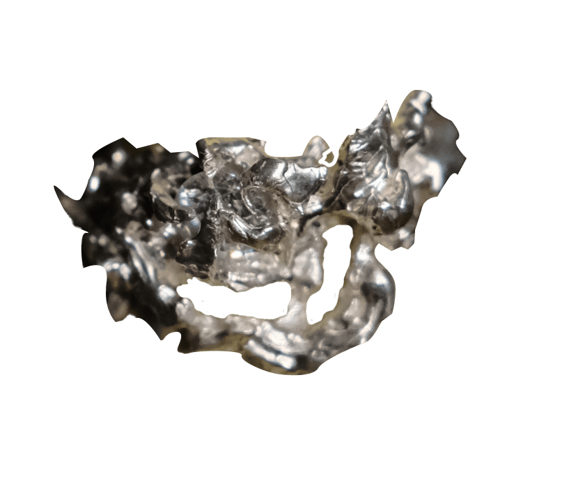 Sculpted silver ring with rough, uneven surface