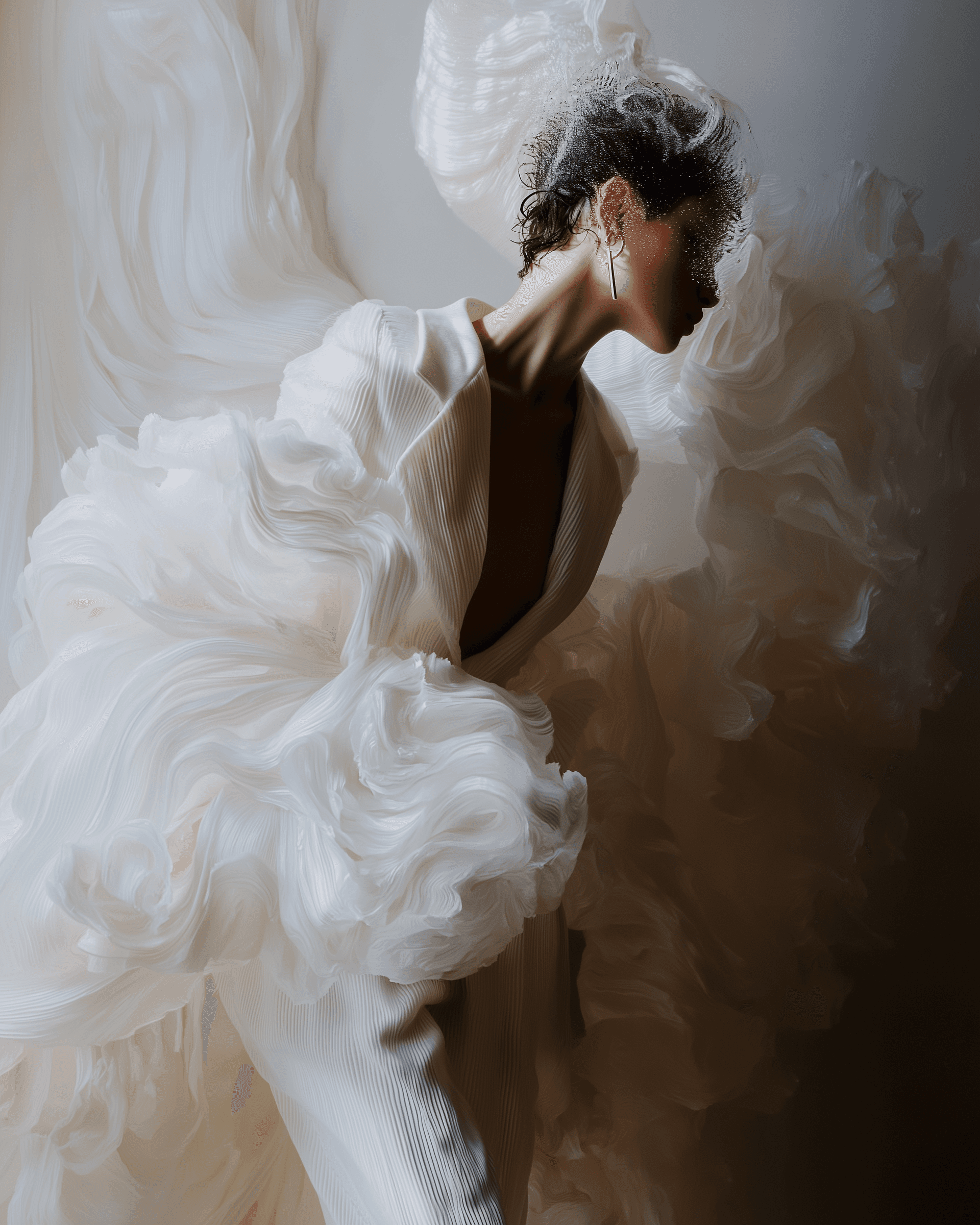 AI fashion campaign visual for luxury brand