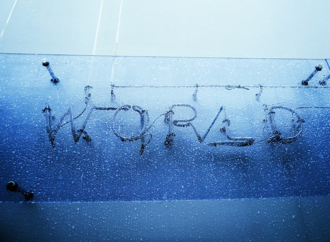 water droplets on glass panel