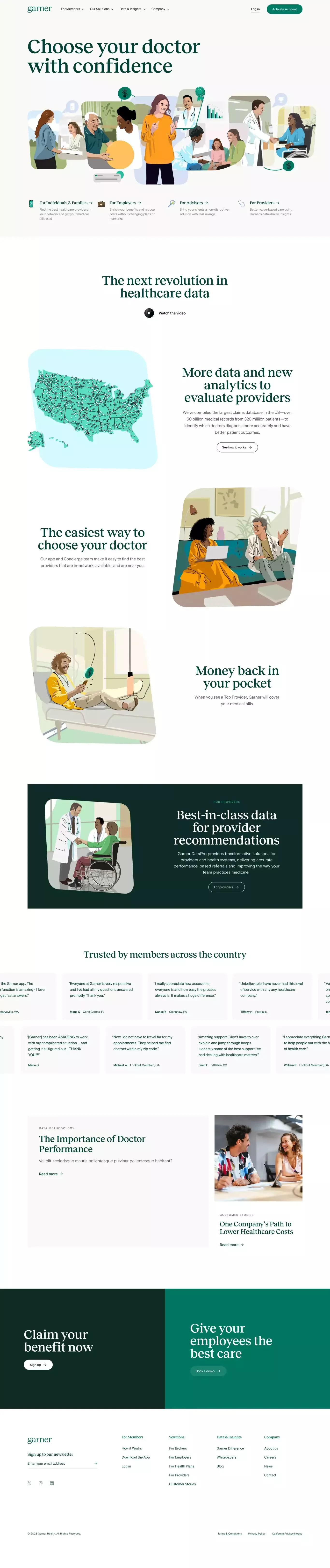 Doctor Quality Analytics landing page screenshot showcasing Health & Fitness and Medical design