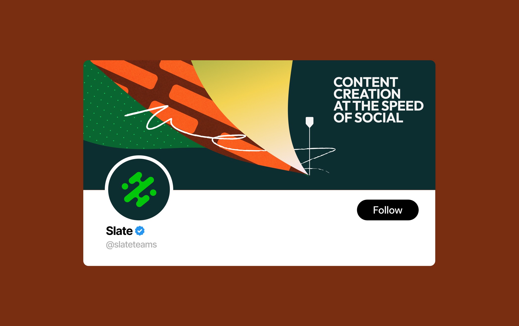 LinkedIn banner Slate social media software video editing saas Brand strategy and design agency tech startup rebrand brand guidelines visual identity messaging framework