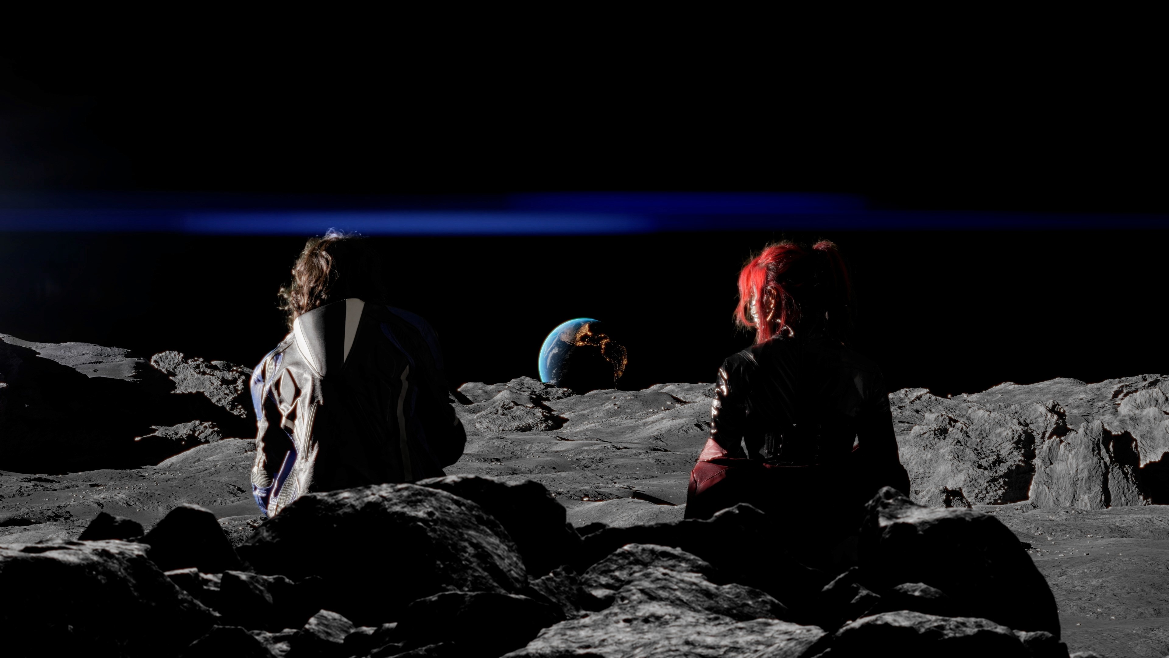 Dividuals On the Moon shot cyberpunk inspired