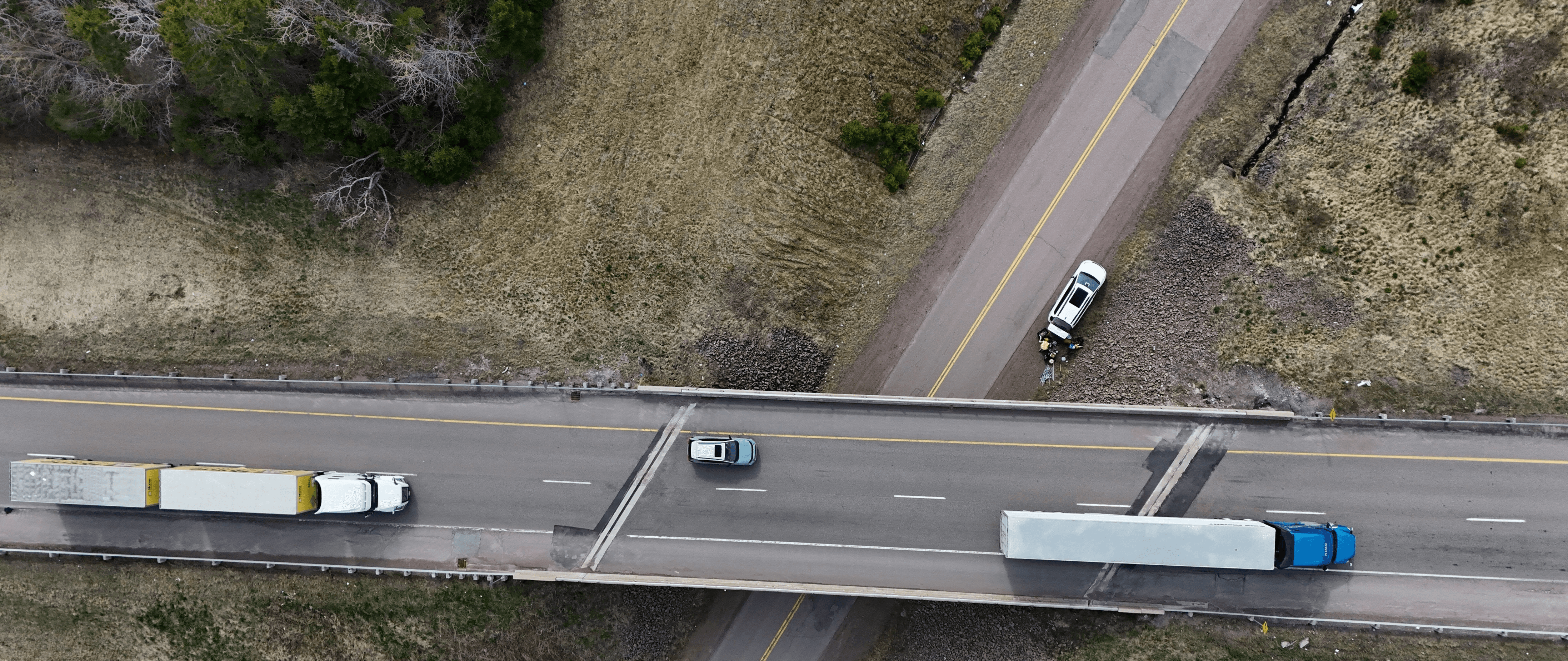 Drone shot of a running track at night