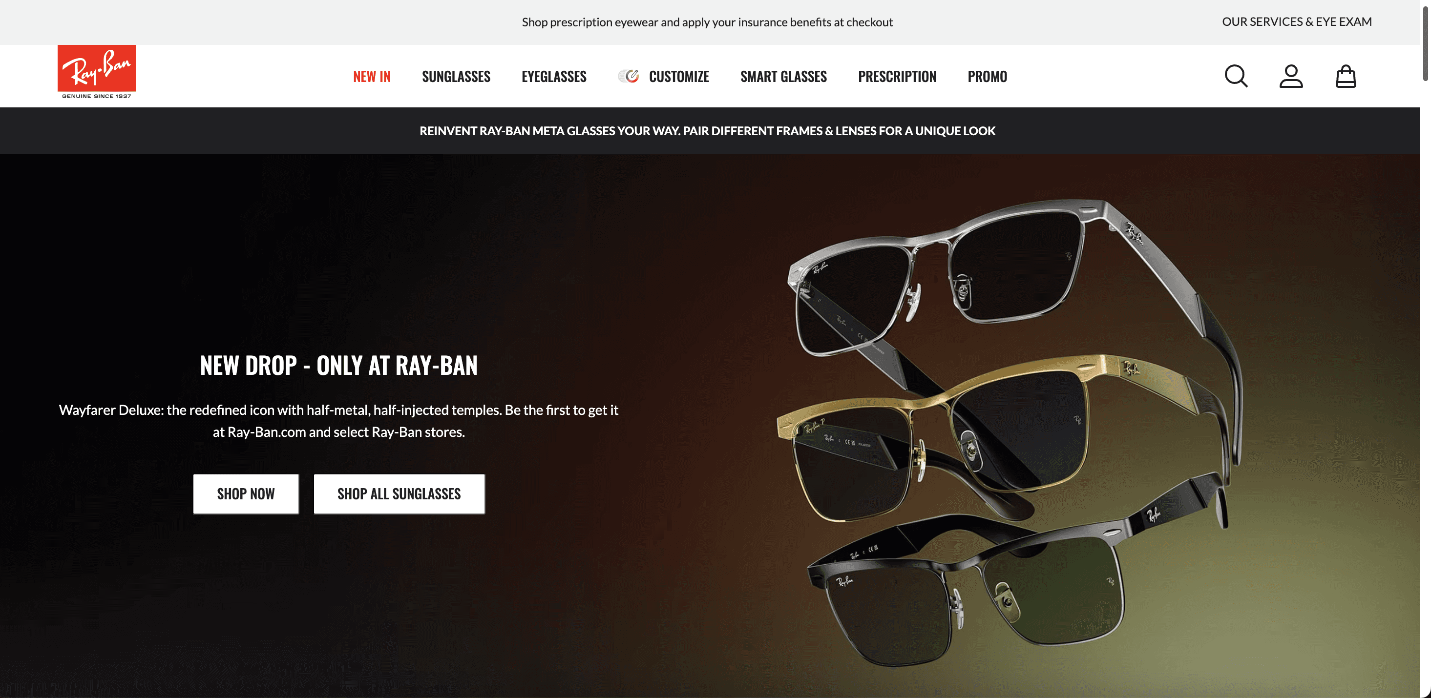 Ray-Ban homepage