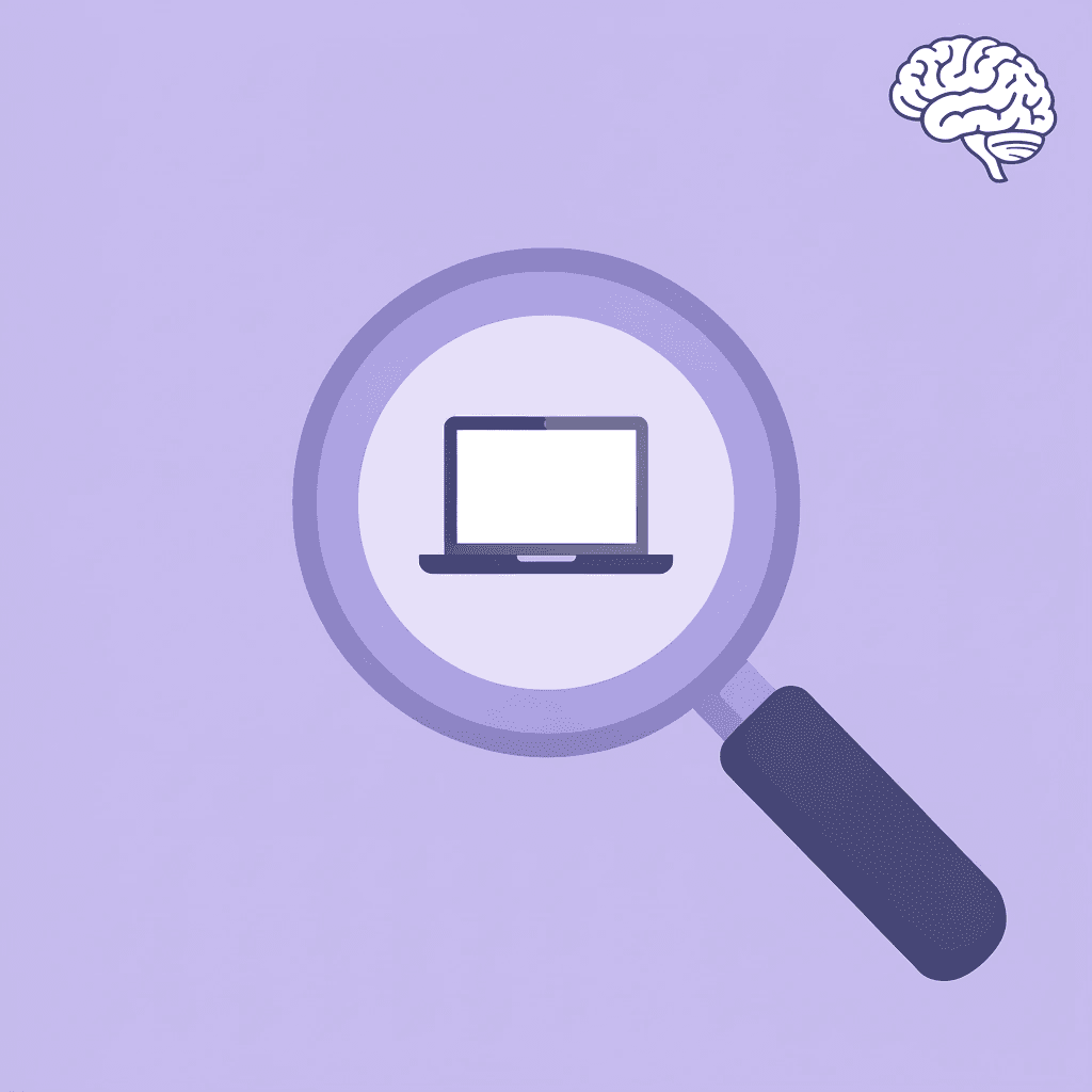 Magnifying glass highlighting deep analysis of enterprise AI agent capabilities