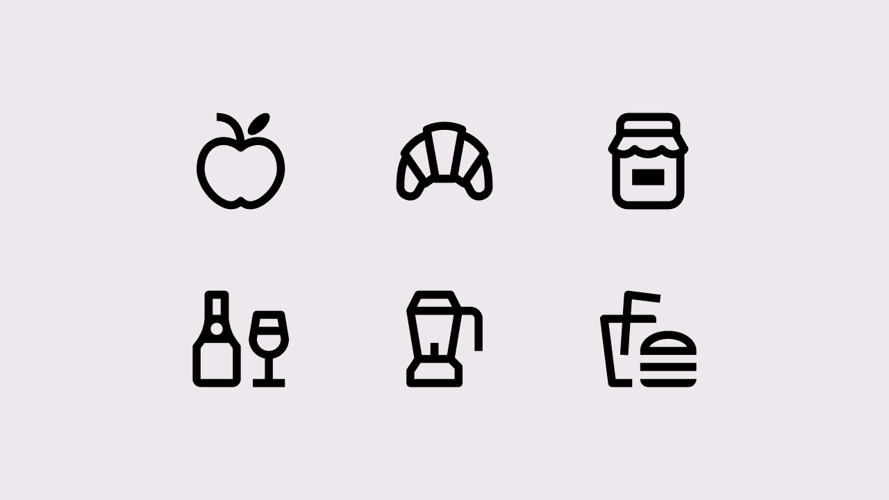 Nova Line Food Icon Set