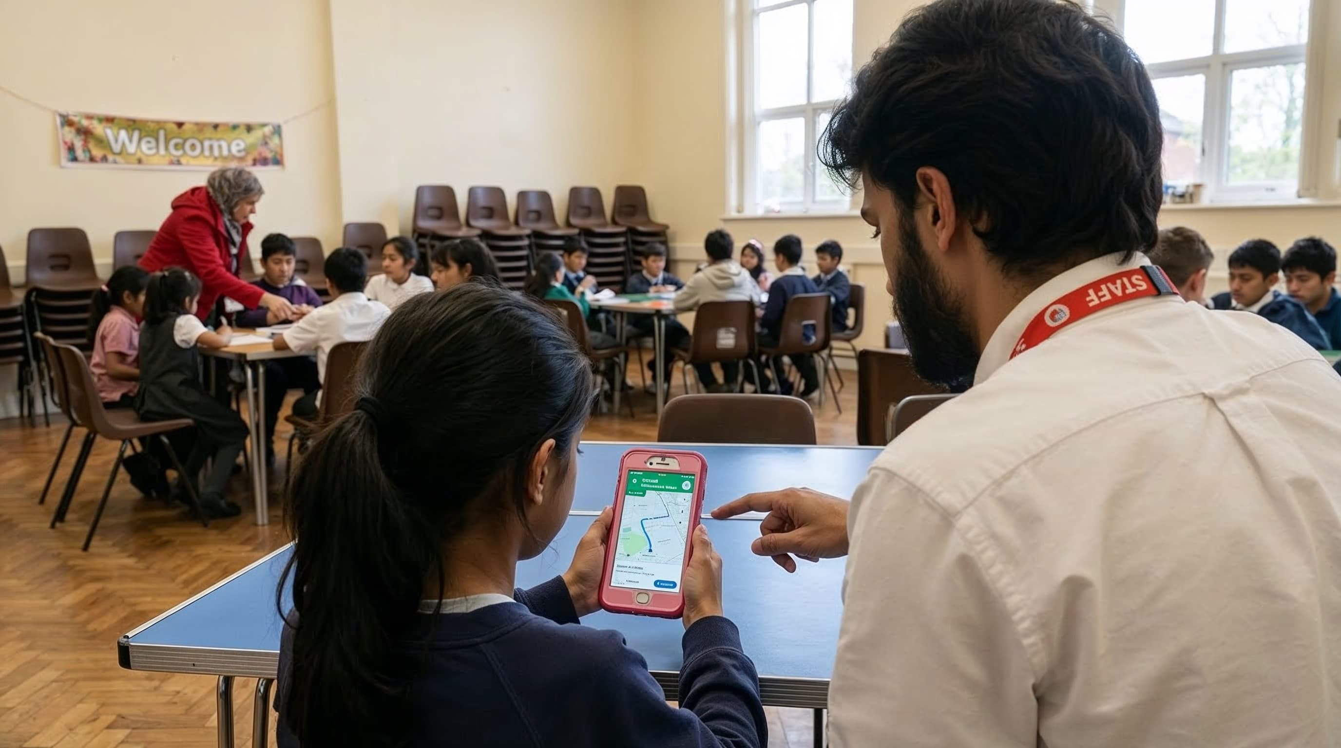 Aaliyah exploring with a map