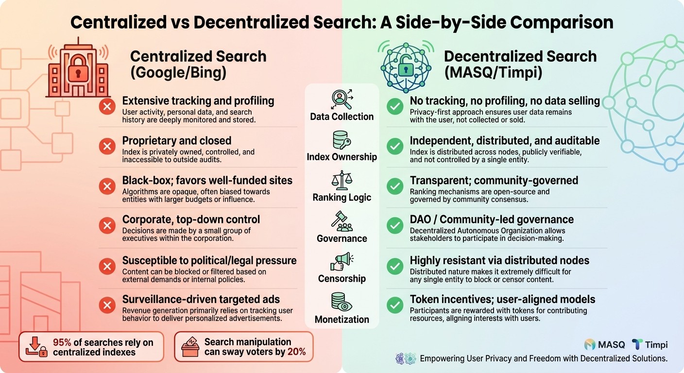 Centralized vs Decentralized Search Engines Comparison