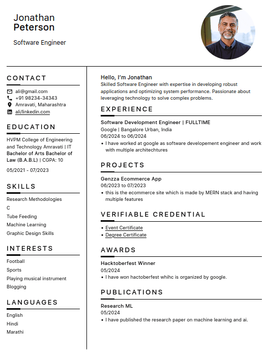 Free Resume Templates