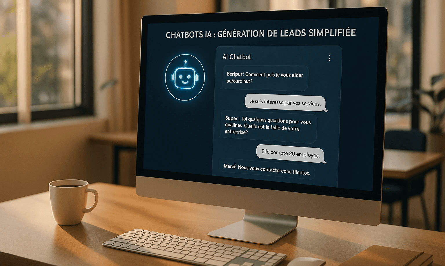 Computer screen showing AI lead generation - AI Lead Generation Chatbot