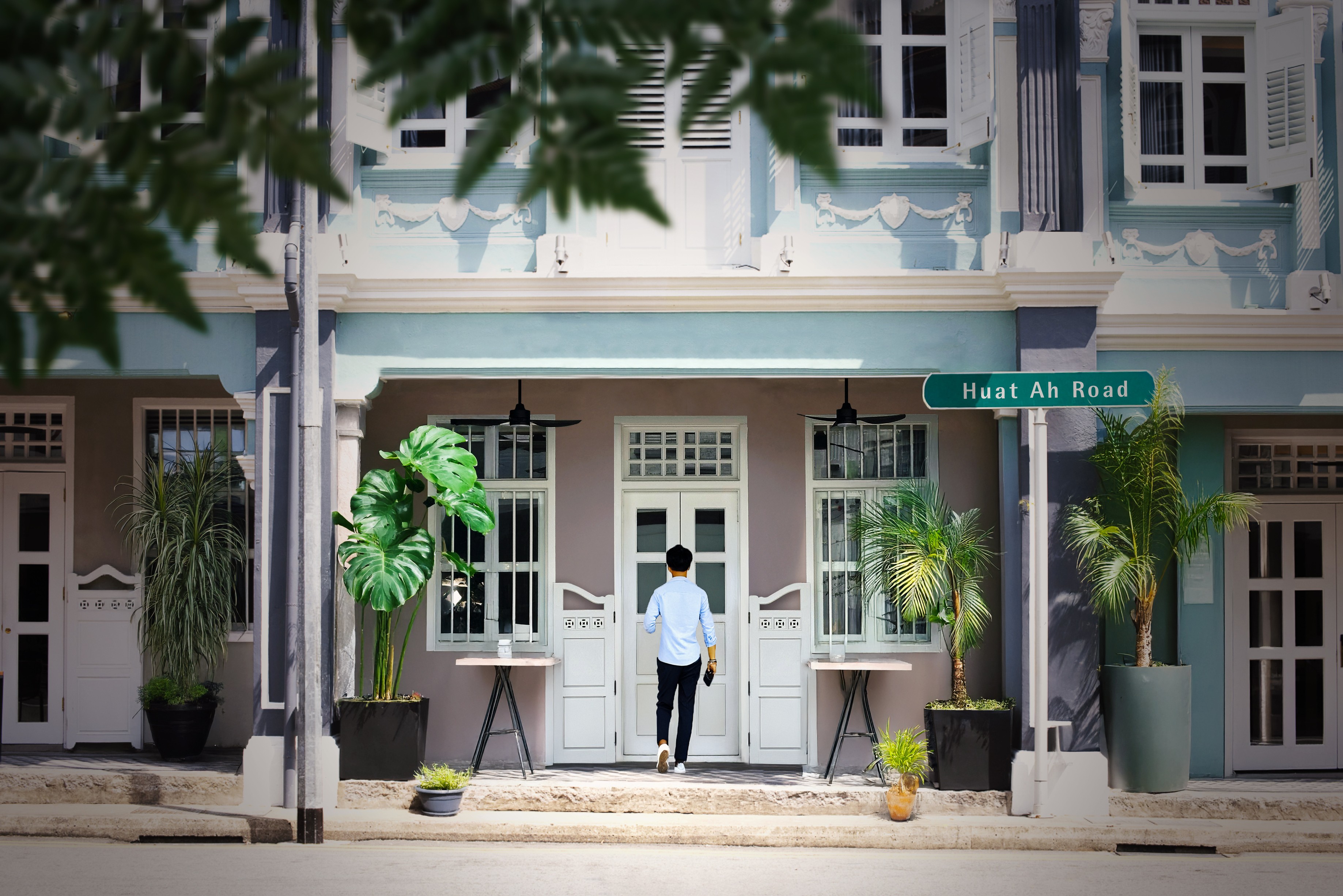 Person coming in to ARKI space in Singapore
