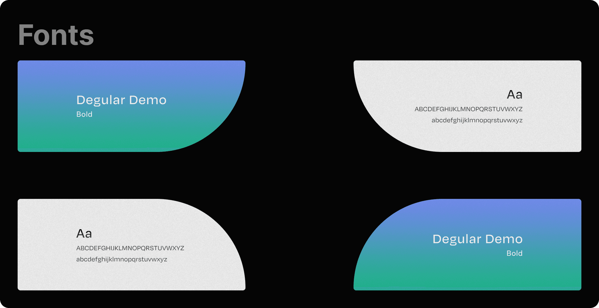 font combinations of the brand which we have used in the design.