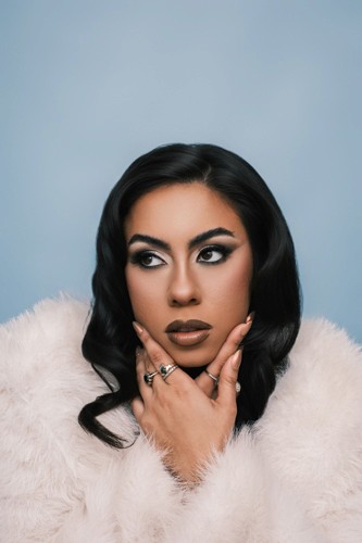 a black female model