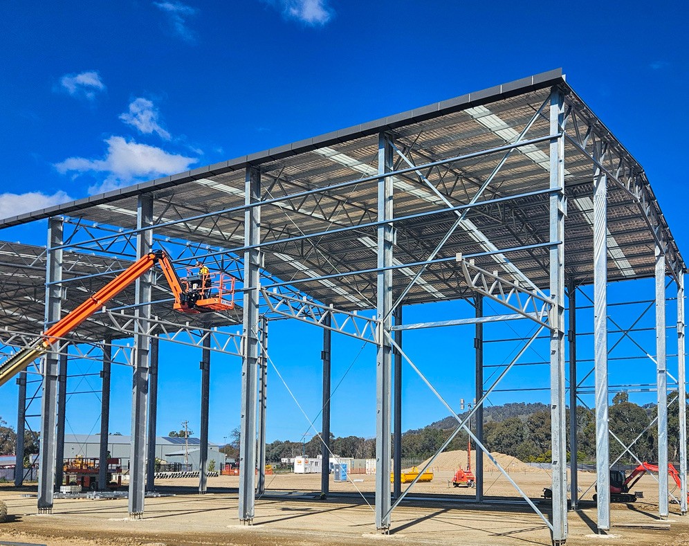 Build Co concrete slab works inside facility