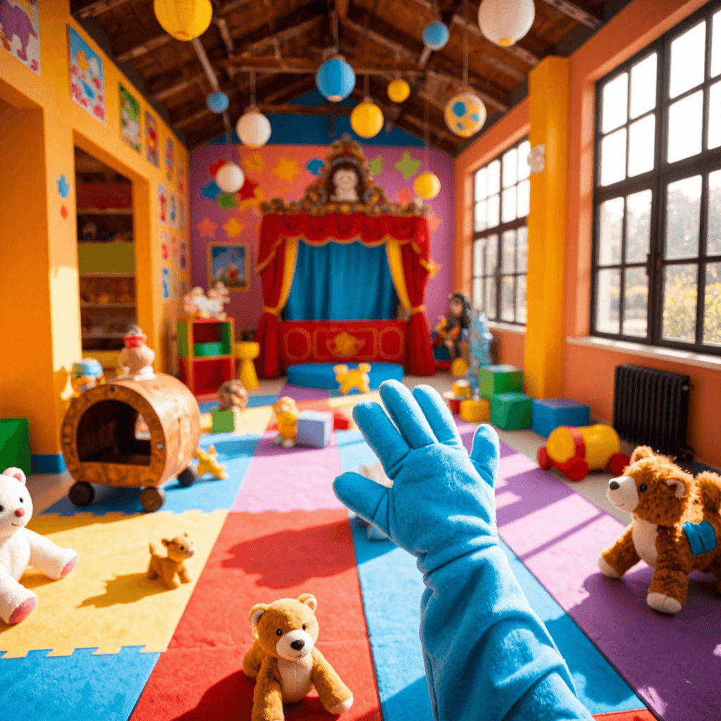 product photography of hand puppet