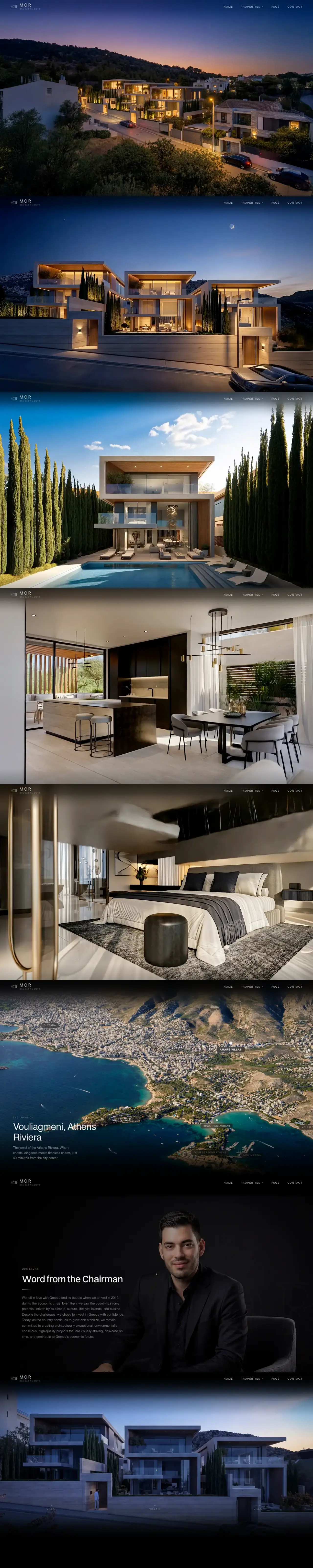 Luxury villa collection launch website by TERAMOK on a laptop and a phone