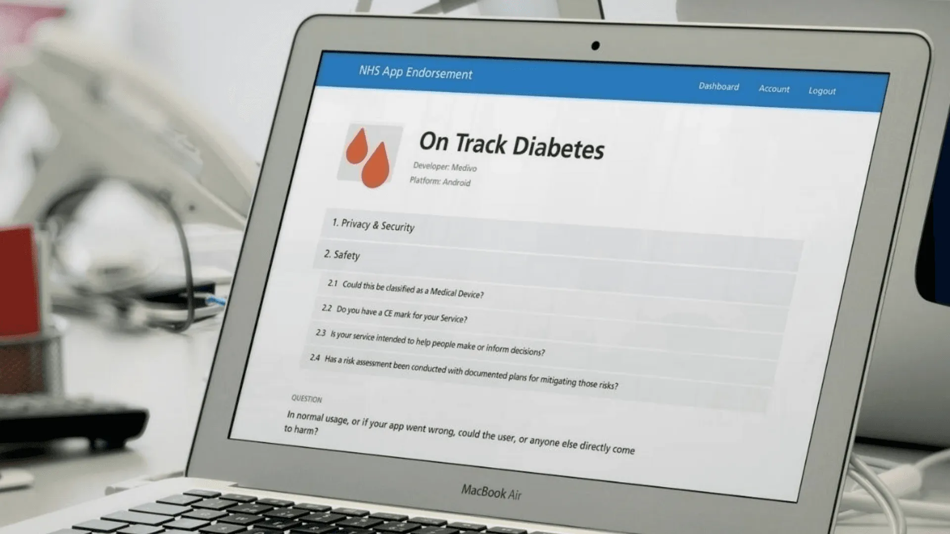 Publich Health England's app