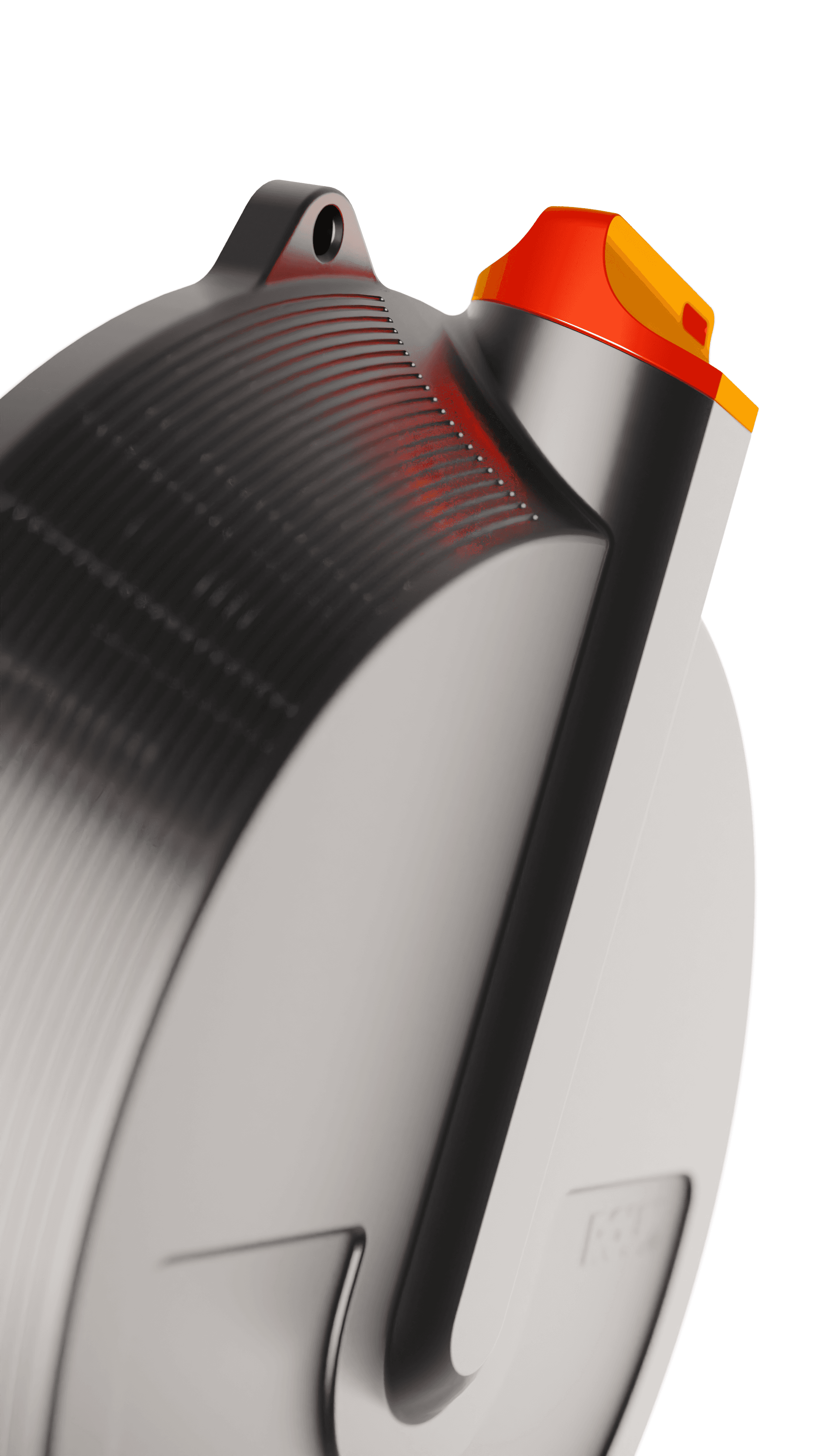 Dynamic picture of a cyclist riding downhill