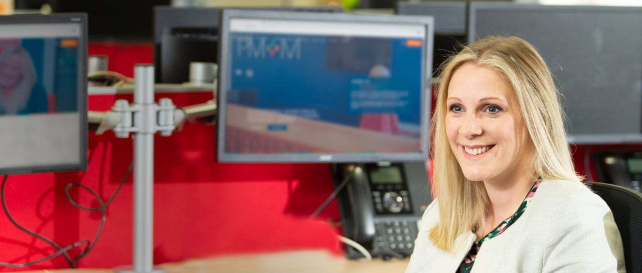 Man reading on the laptop