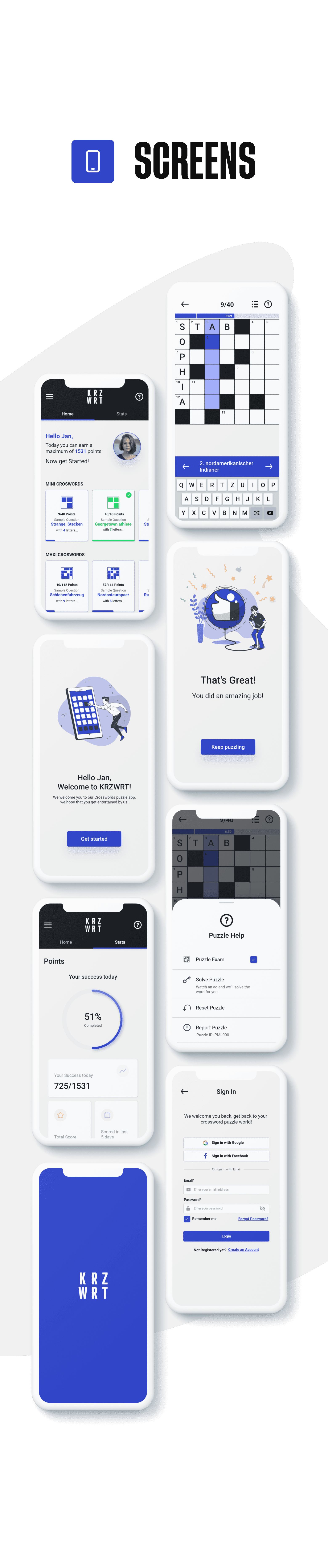 Screens of this project.