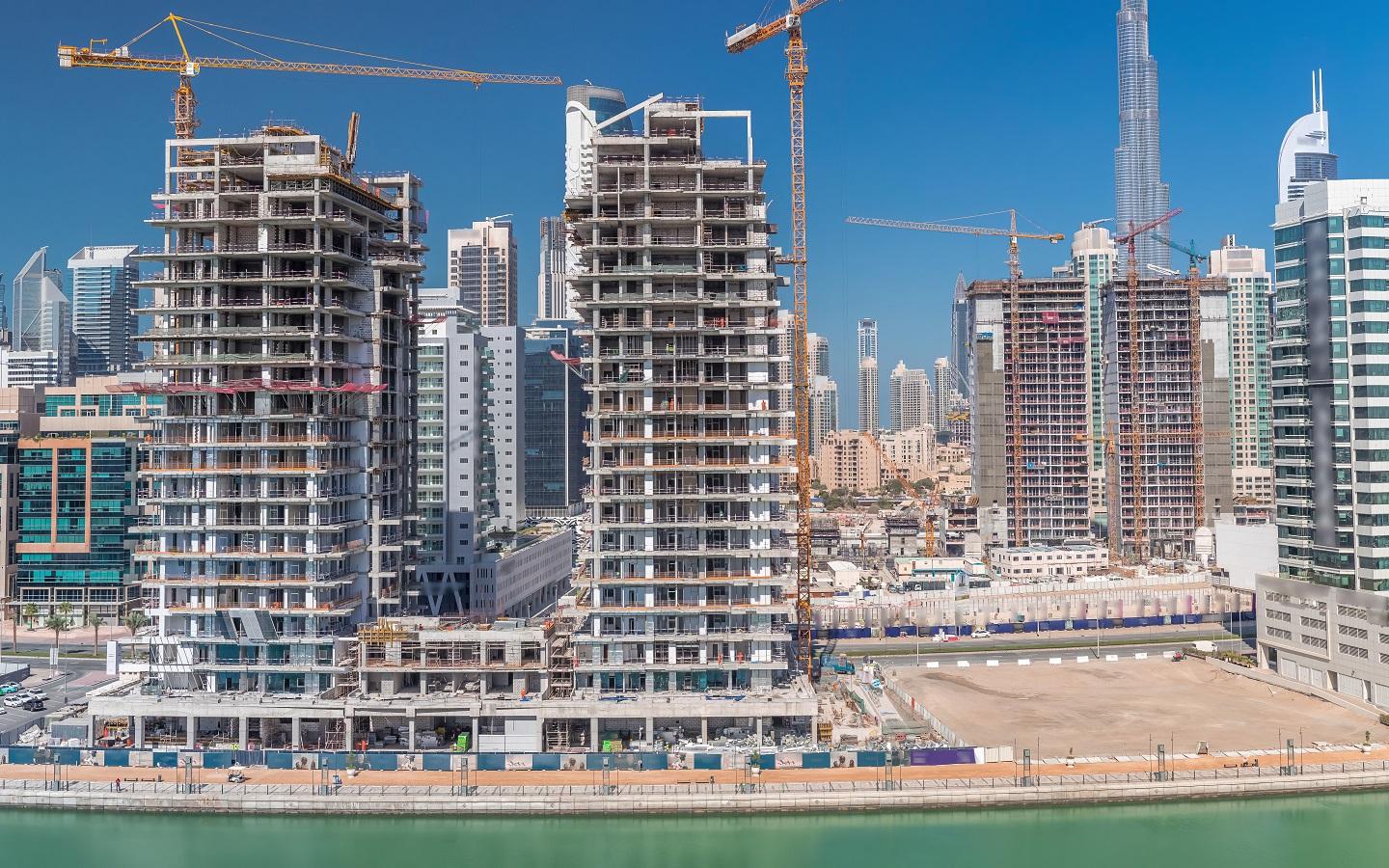 Off-Plan Bauprojekt in Dubai während der Bauphase