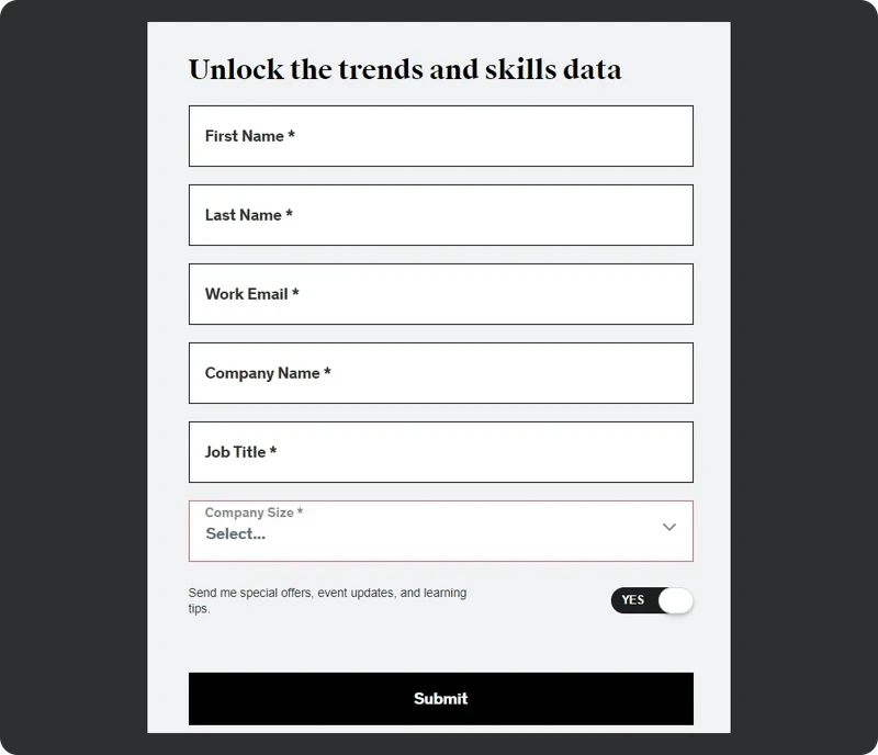 Udemy Business form