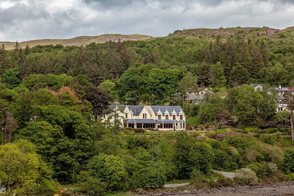 Scottish mountains overlooking a loch