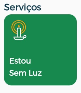 opção estou sem luz no app cemig atende