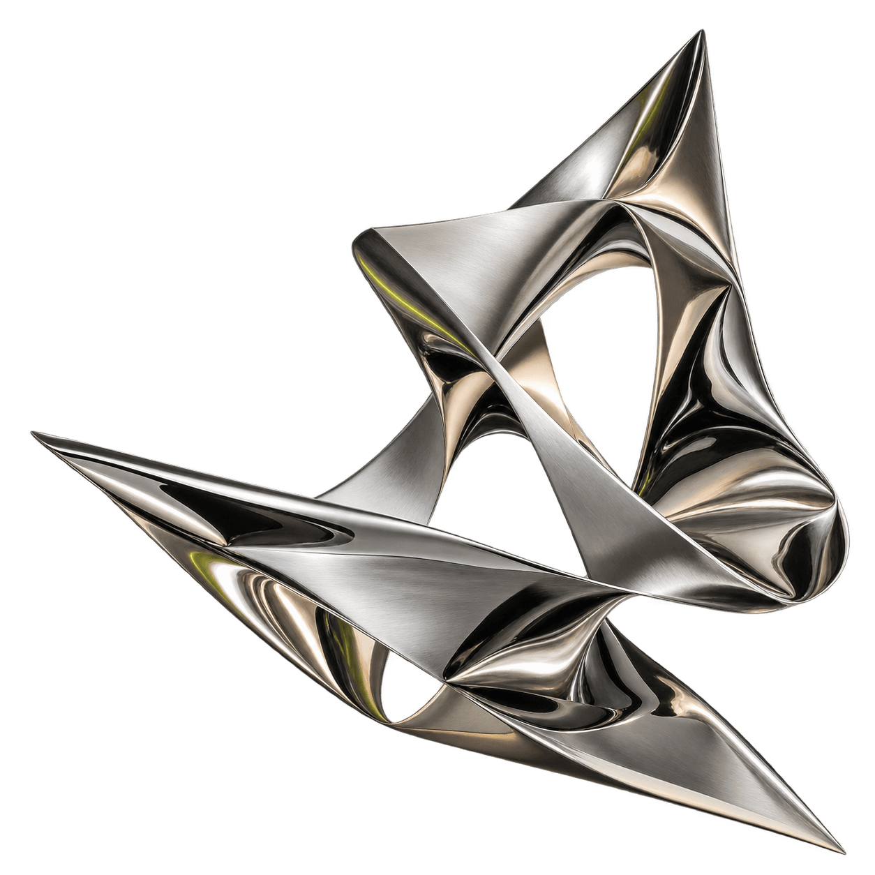 Folded chrome specimen