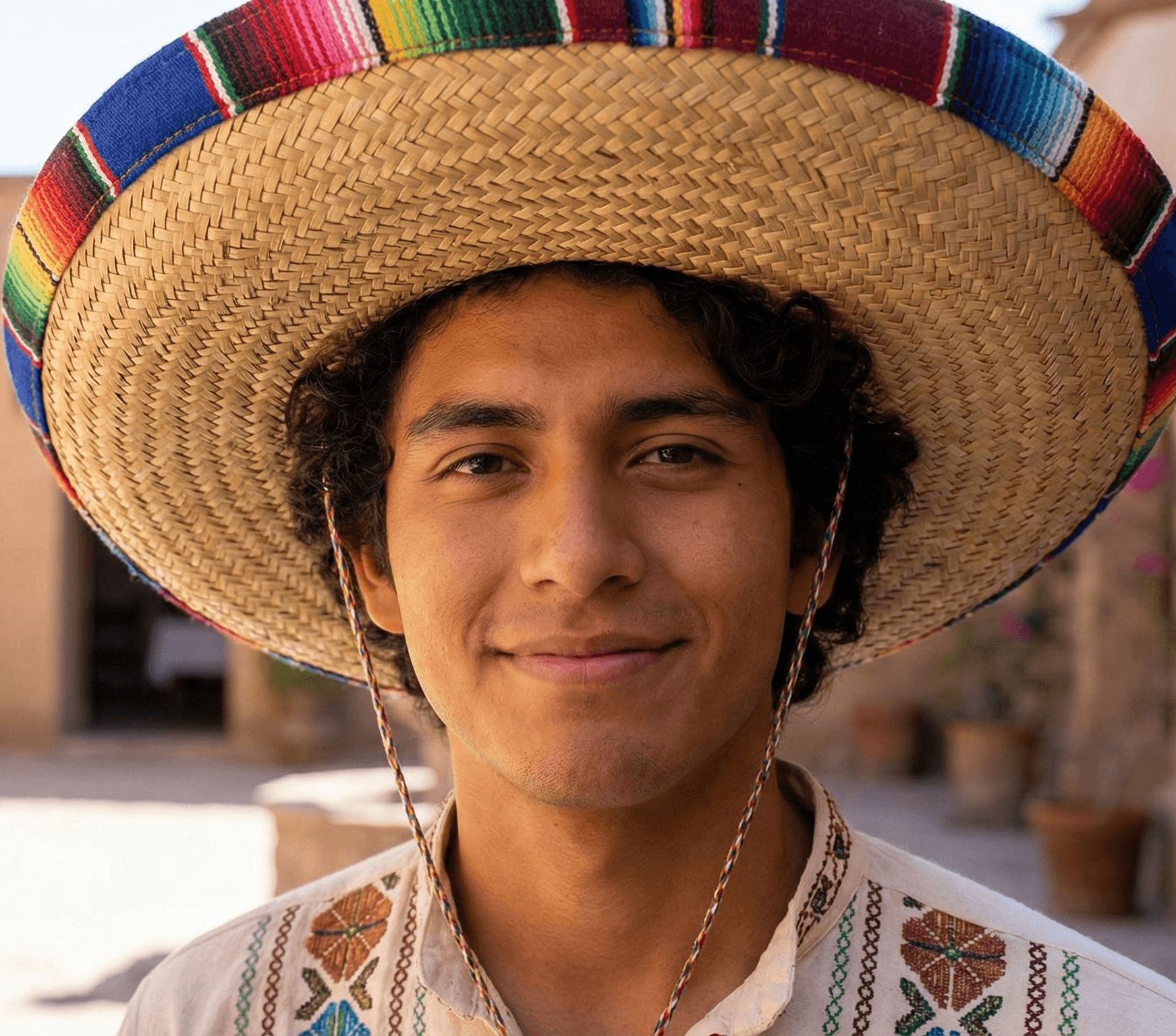 young man on mexican hat