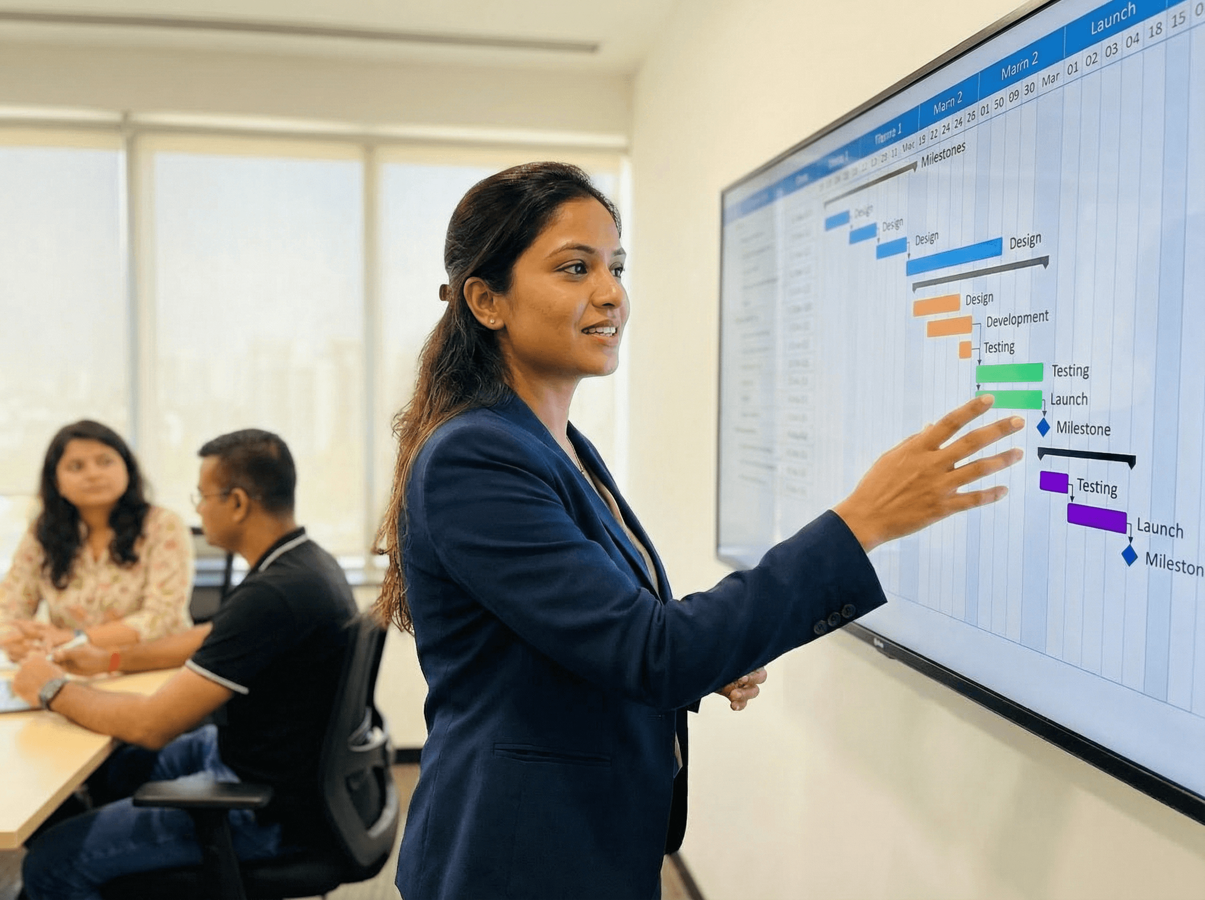 Man with a laptop walking to a store