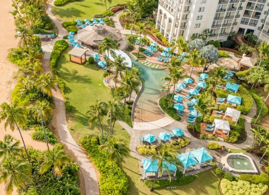 Resort pools aerial