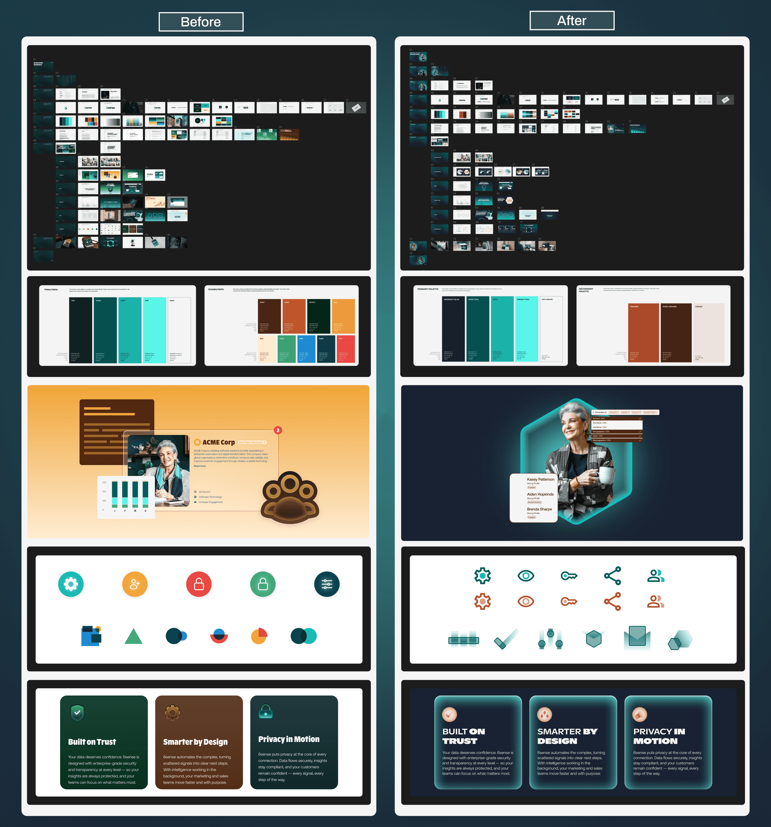 Brand Refresh Before and After