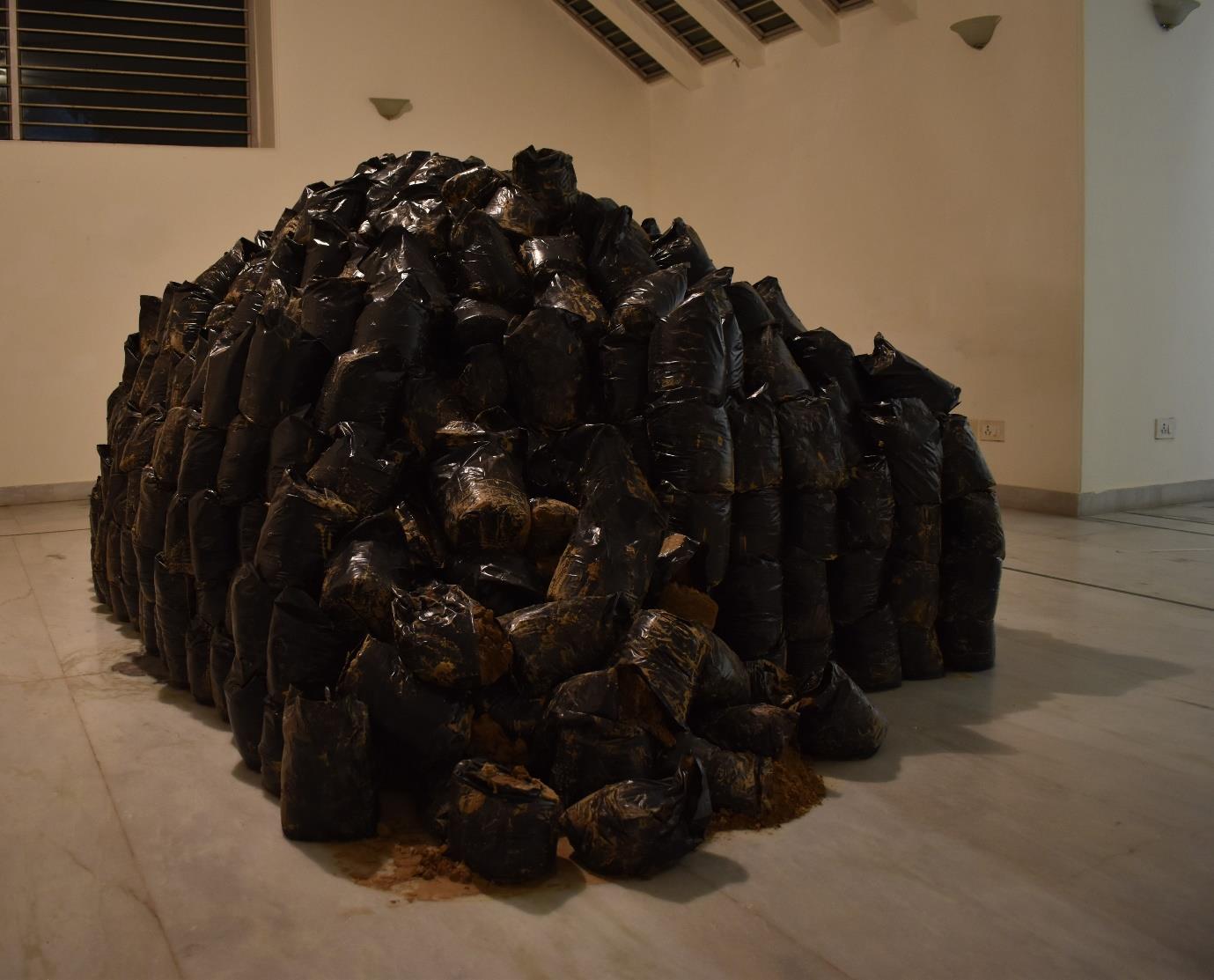 herd of sheep on road painting