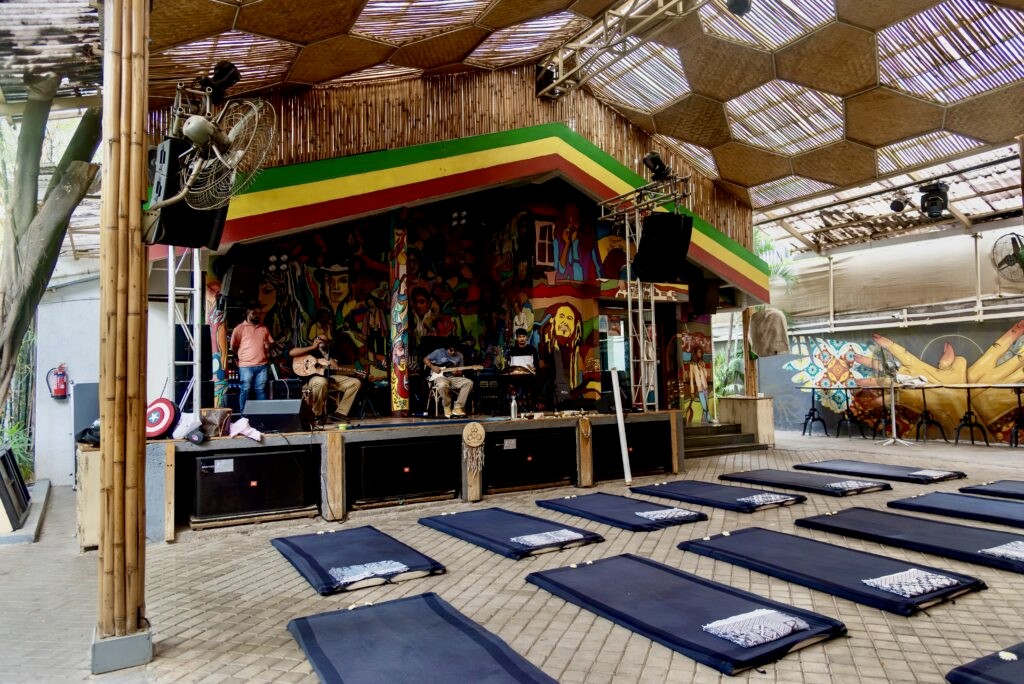Handpan Echoes immersive wellness event setup at High Spirits Pune