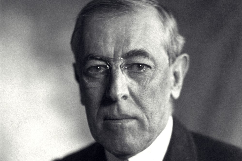 Portrait of President Woodrow Wilson, who asked Congress to declare war in 1917