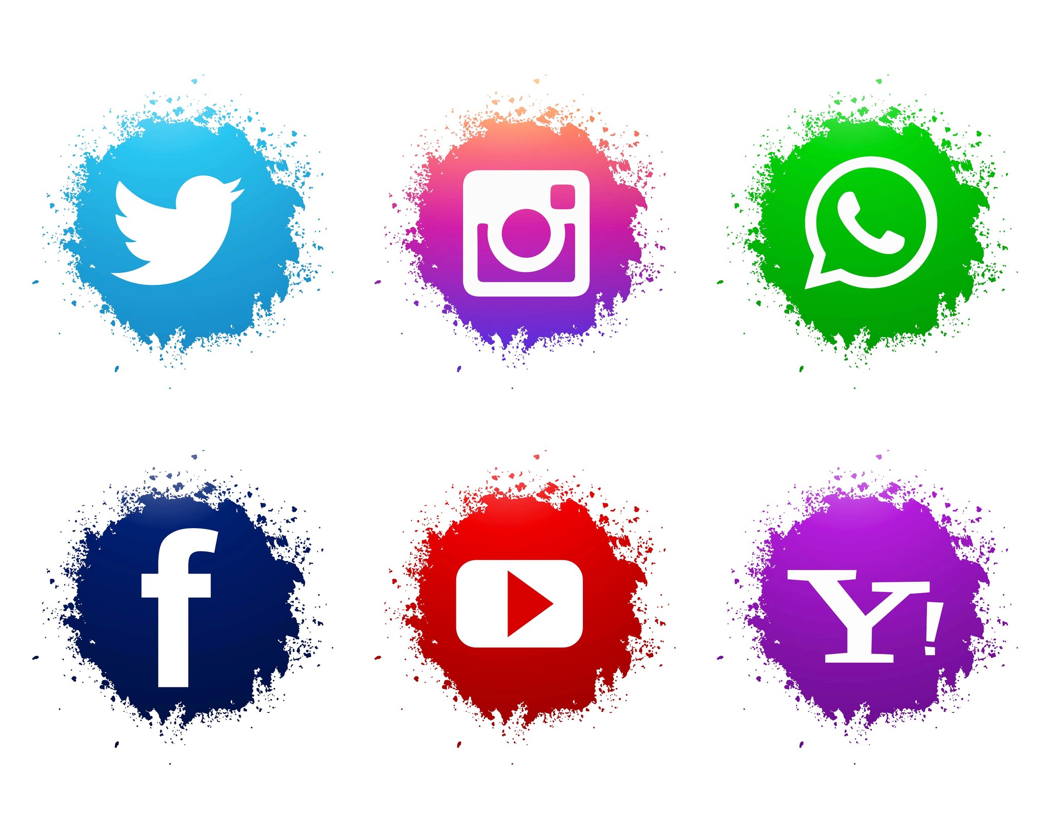  A vector set of social media icons, available for purchase at a price of 1 credit, equivalent to $1 USD.