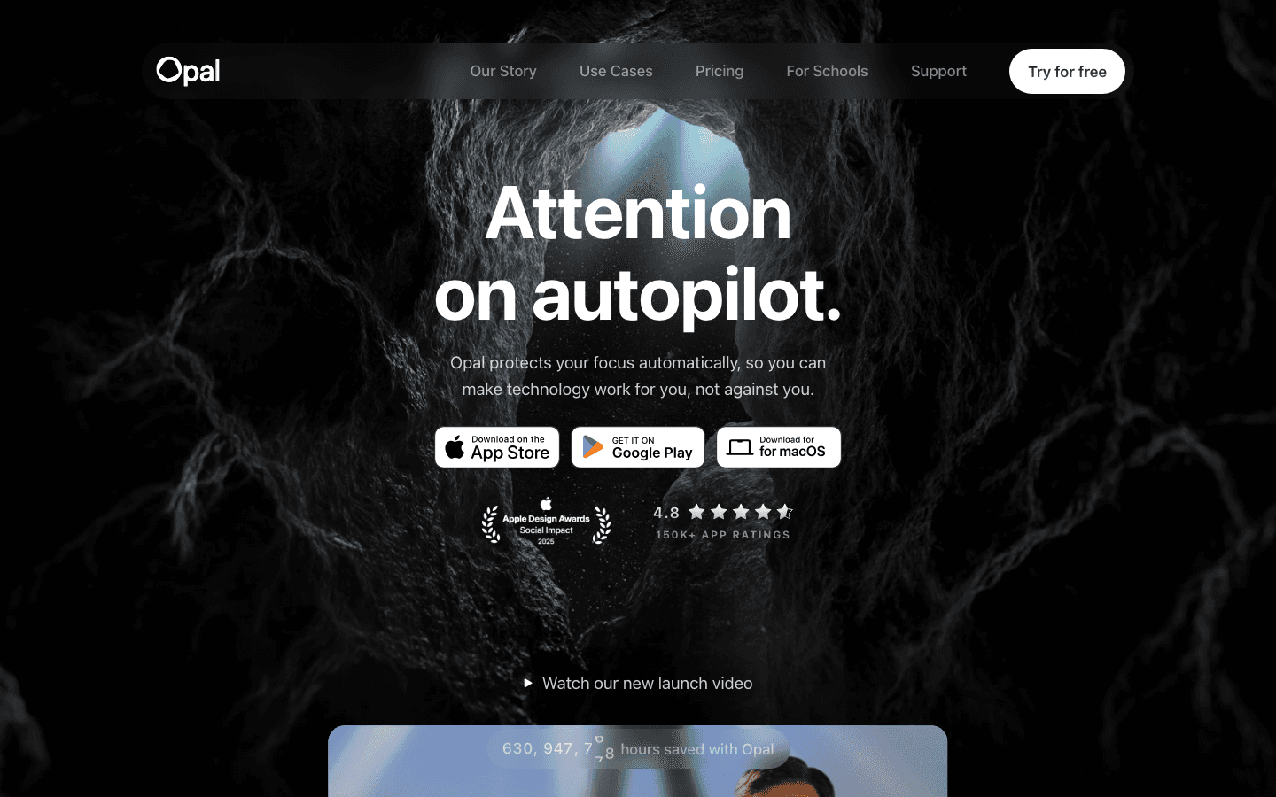 Opal website screenshot