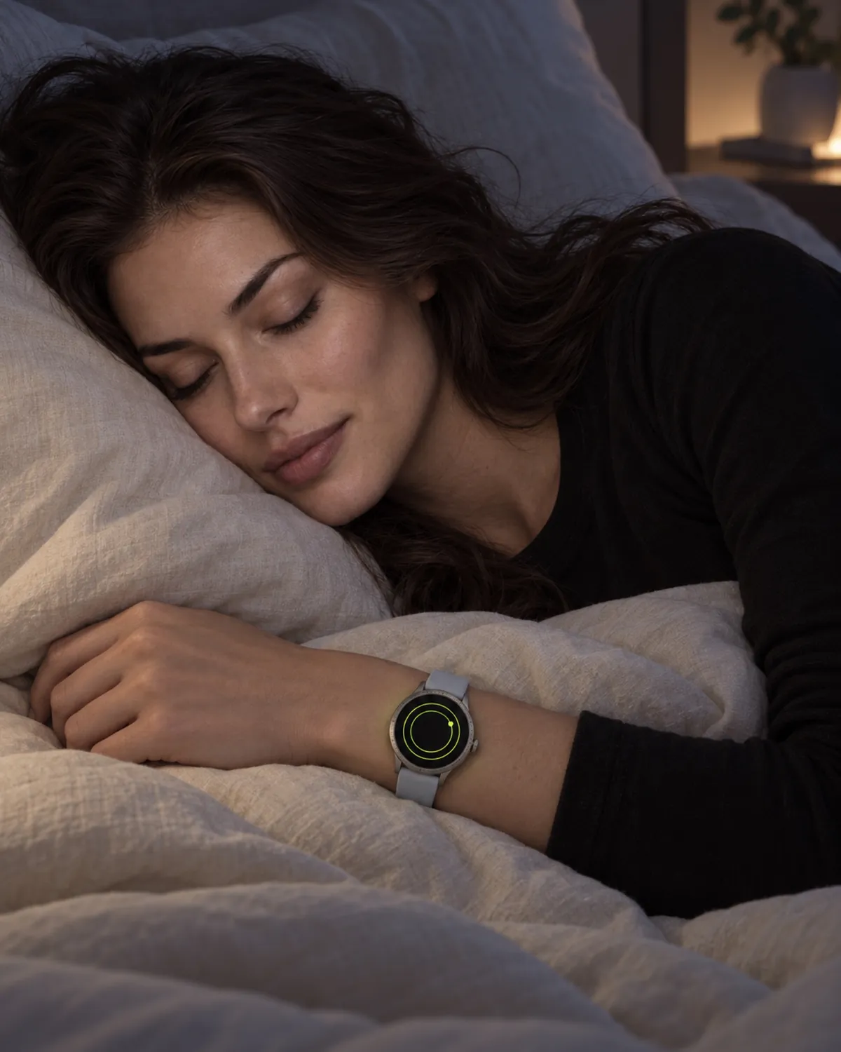 Falling asleep at night, wearing AXIS