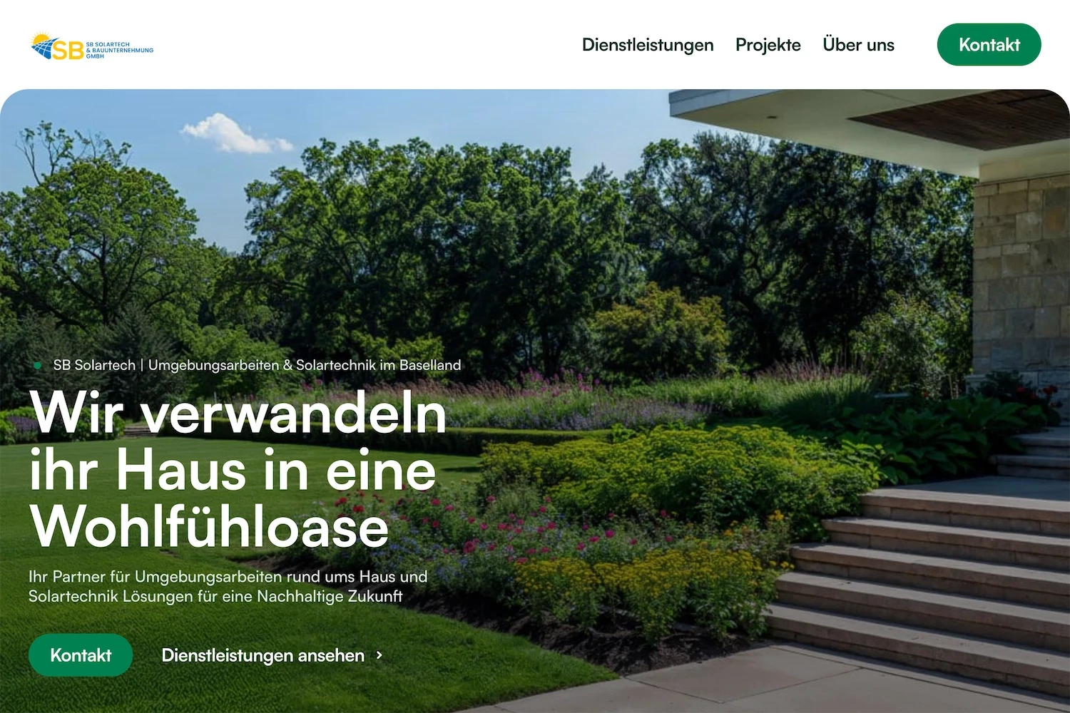 Homepage Website-Projekt SB Solartech