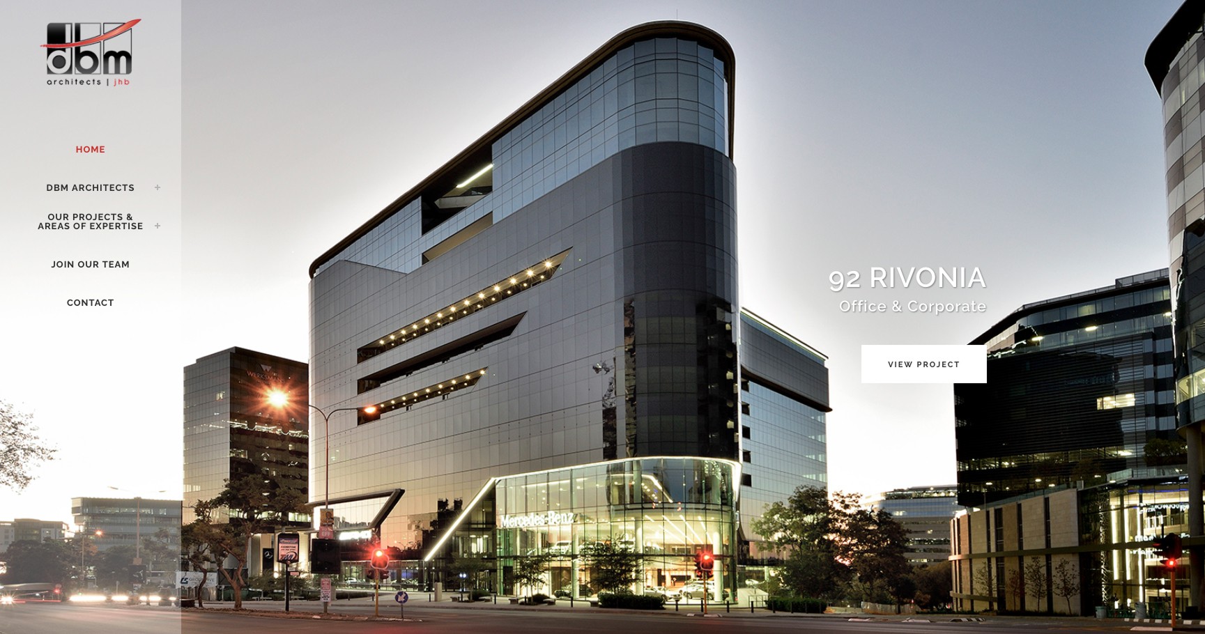 The homepage leads with an elegant introduction, centered around a large rotating photo gallery.