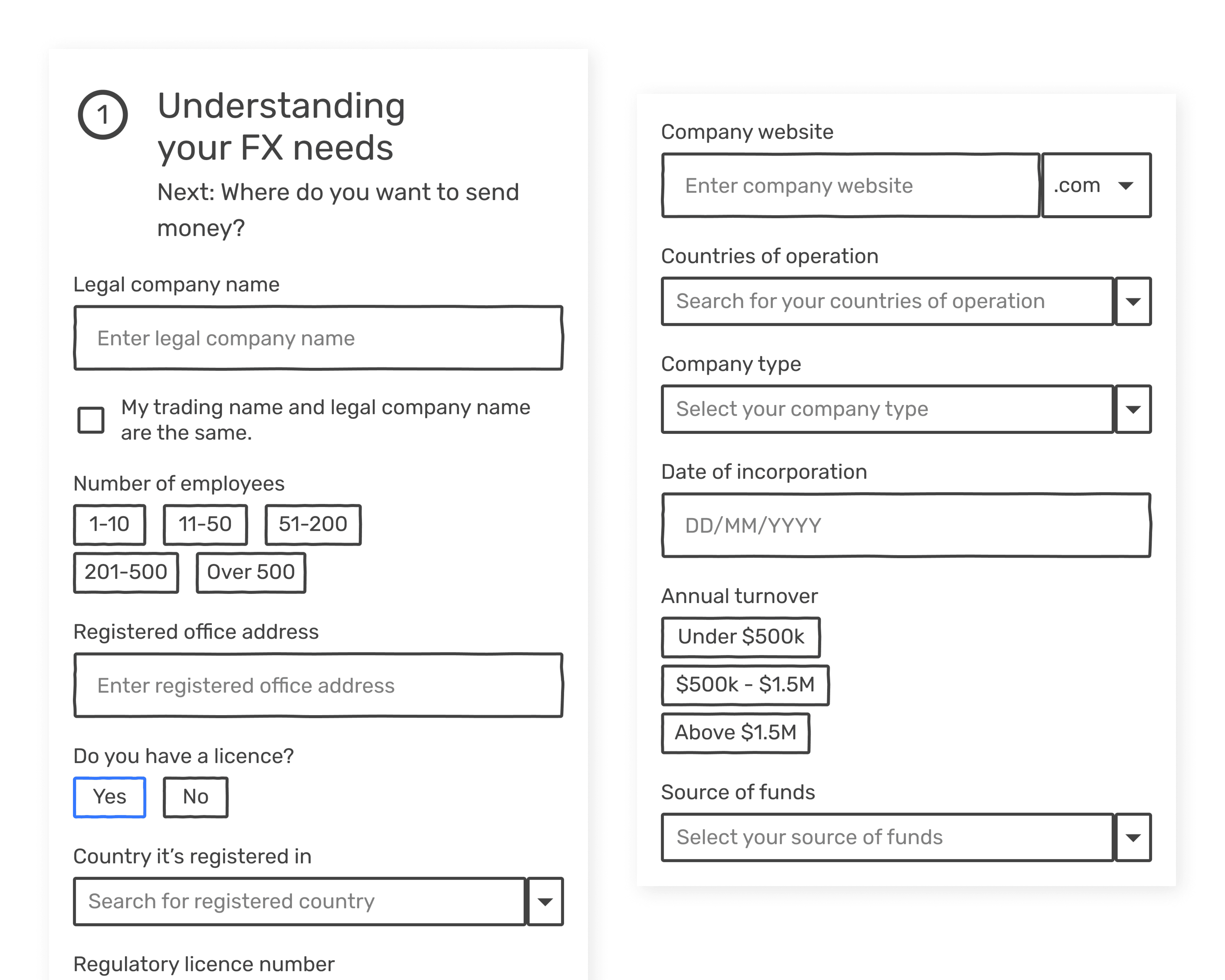 Quick designs to test how we could simplify a complex process.