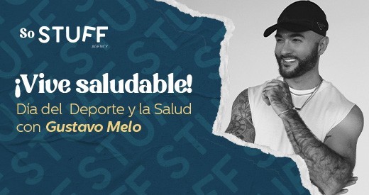 banner descriptivo de Gustavo Melo con el título "Vive saludable"