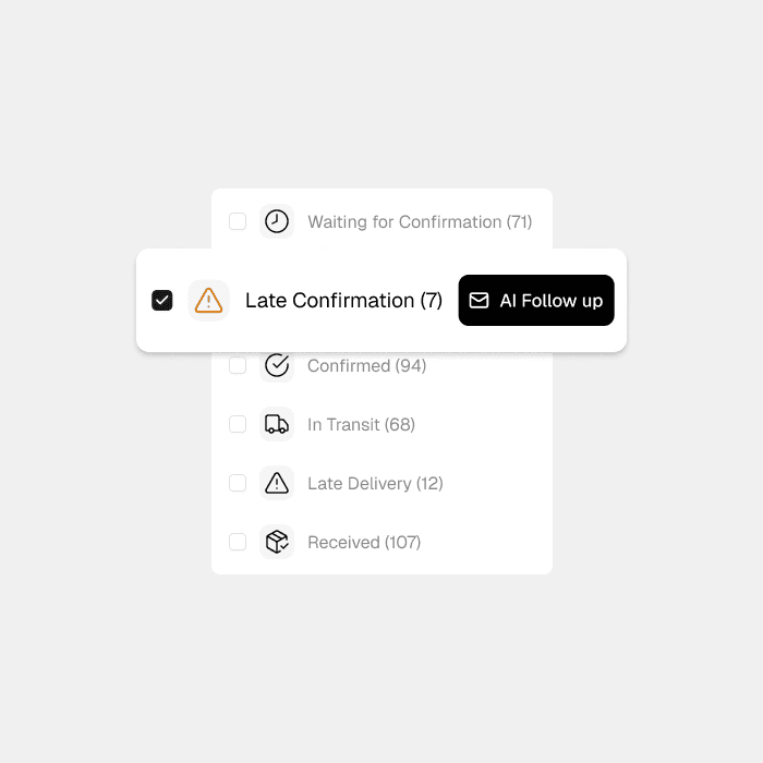interface of the freight platform