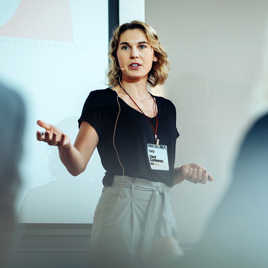 Speaker at a conference