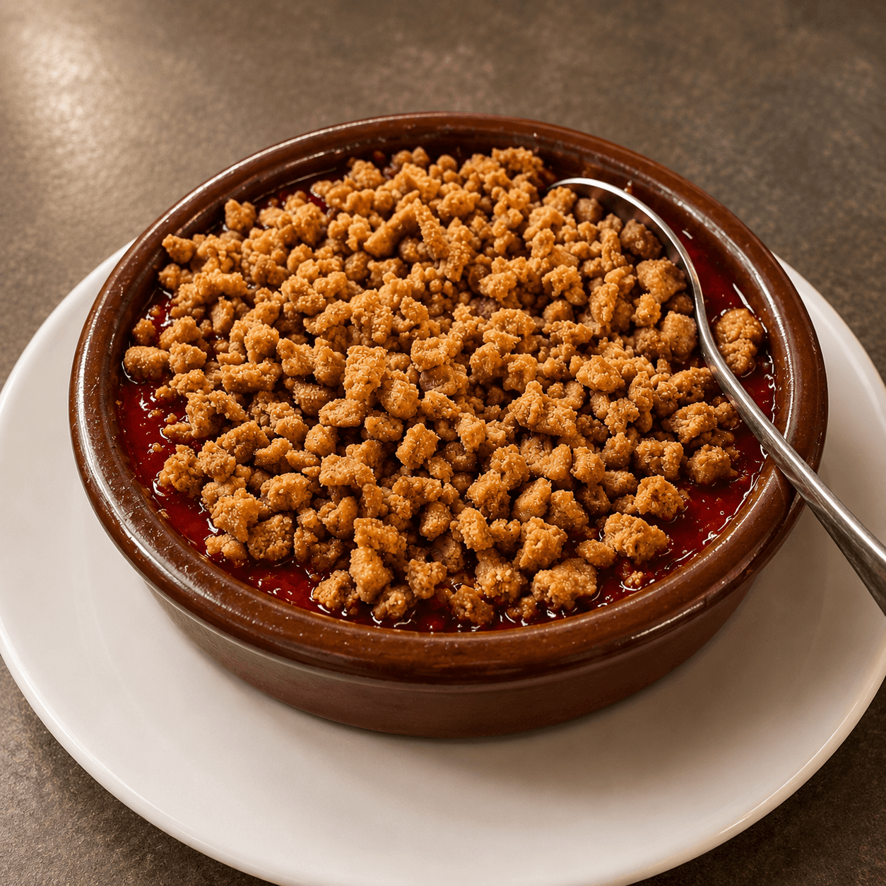 Panna cotta aux fraises et spéculoos servie en petite cassolette