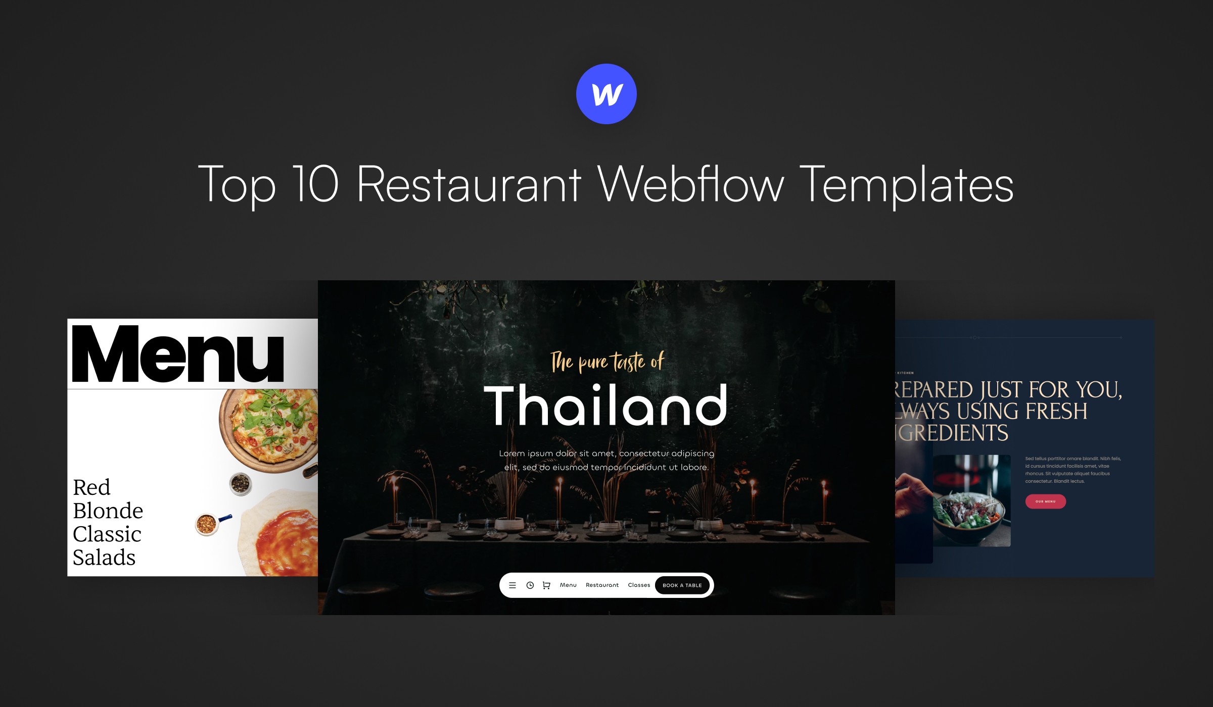 Best Restaurant Webflow Templates 