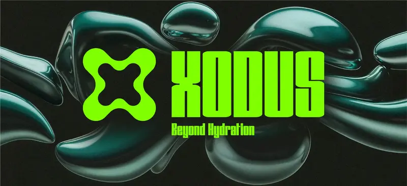 xodus hydration energy drink brand identity logo branding graphic design design modern minimal profession digital creative agency marketing advertising mauritius